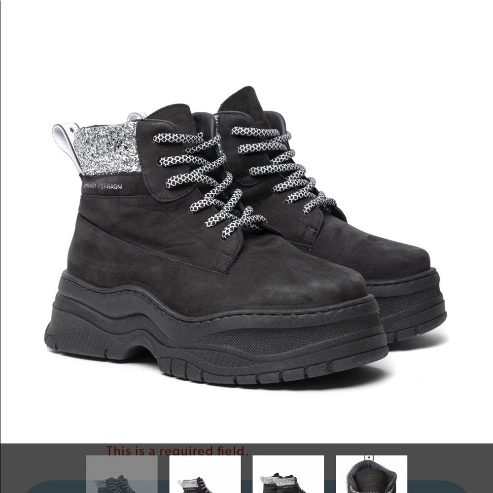 Black chunky boots size 36